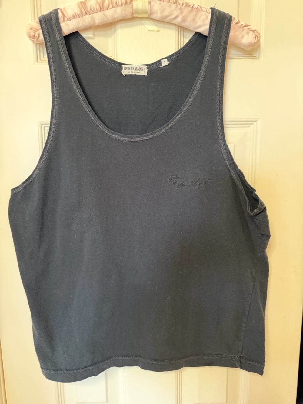 Giorgio Armani mens black Scoop Neck Tank Top